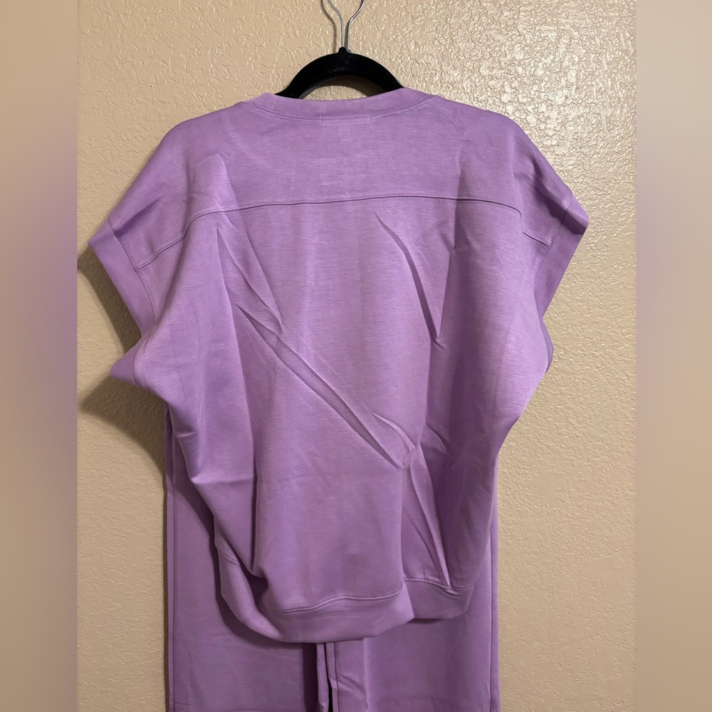 Emerald xo Ivy Oversized Scuba Sweat Suit Set Purple - Picture 2 of 5